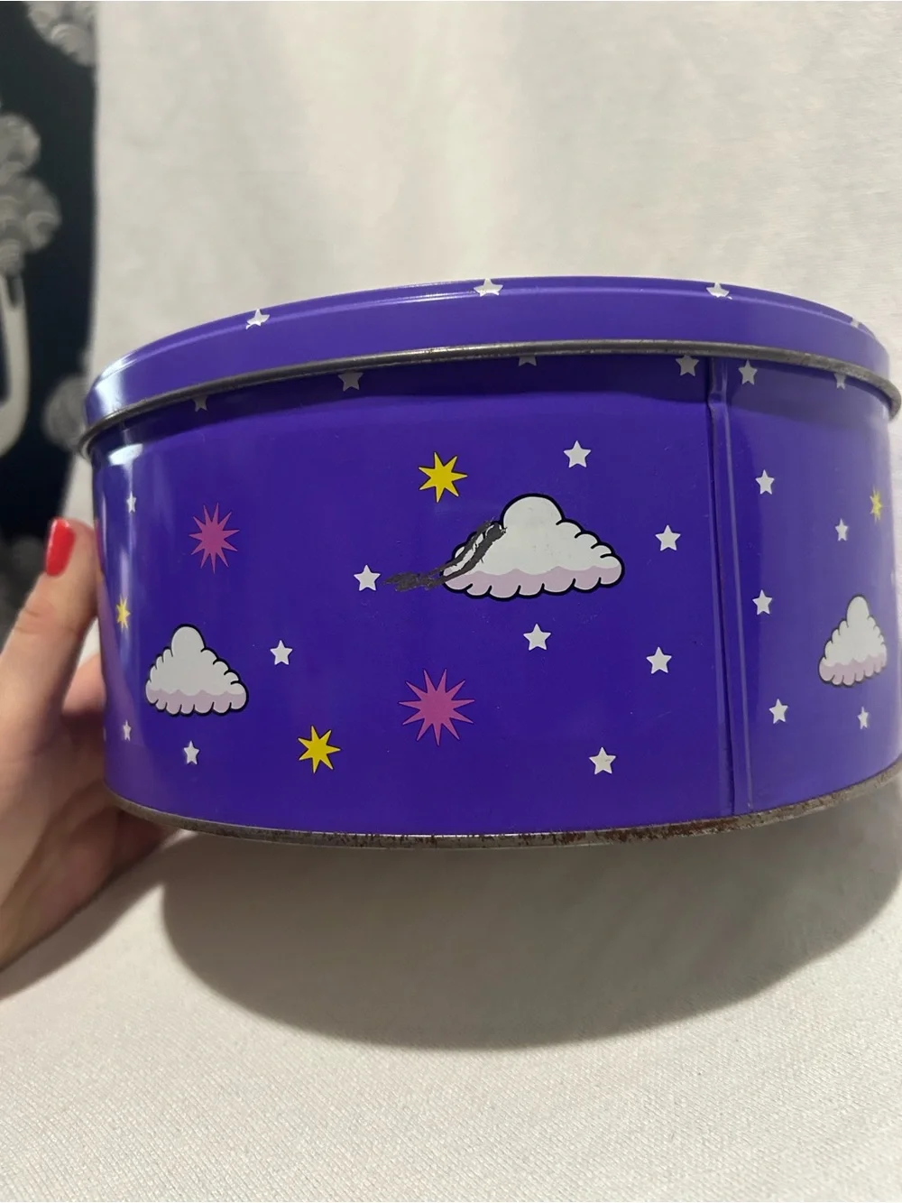 Lush Man in the Moon Collectible Tin Christmas 2017 Empty Storage